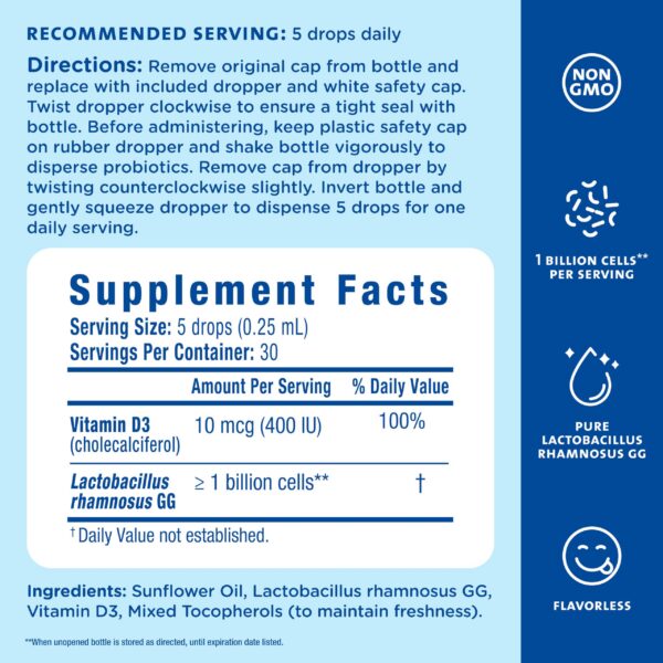 Mommy's Bliss probióticos líquidos para bebés con vitamina d