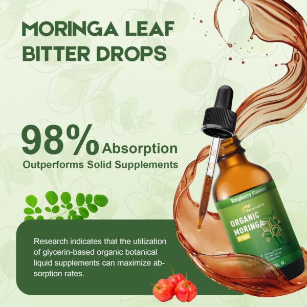Liquido claro de moringa gotas