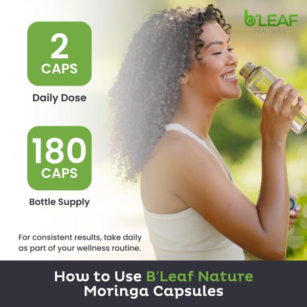 Moringa oleifera natural suplemento B'LEAF NATURE
