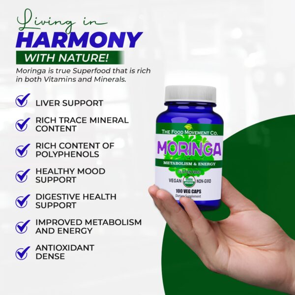 Moringa orgánica comprimidos naturales para bienestar diario