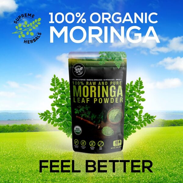 Envase con bolsa de cierre resellable moringa