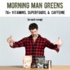 Envase Morning Man Greens en estante