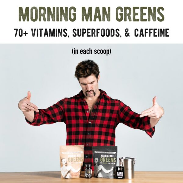 Envase Morning Man Greens en estante