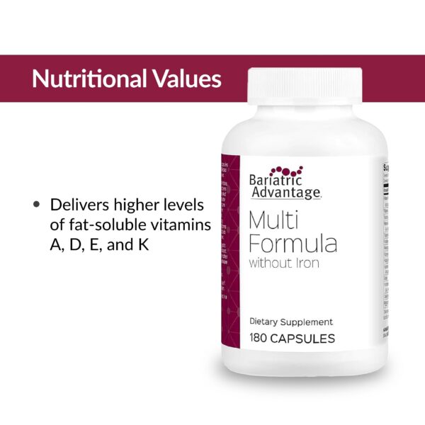 Version 1.0.0 Multivitamina alta potencia sin hierro Bariatric Advantage cápsulas