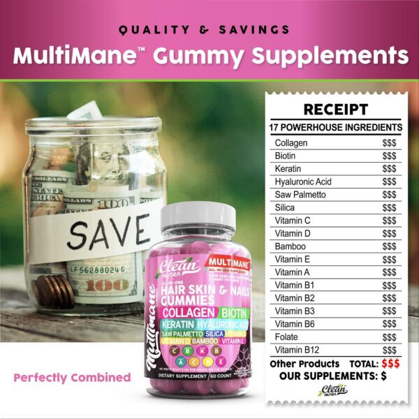 Multivitaminas en gomitas Clean Nutraceuticals con colágeno y biotina