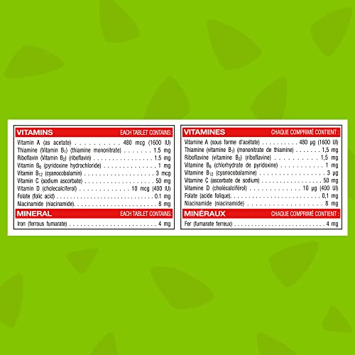 Multivitaminas infantiles Flintstones Plus hierro sabor delicioso