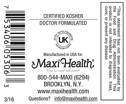 Multivitaminas Maxi Health, sello de calidad kosher