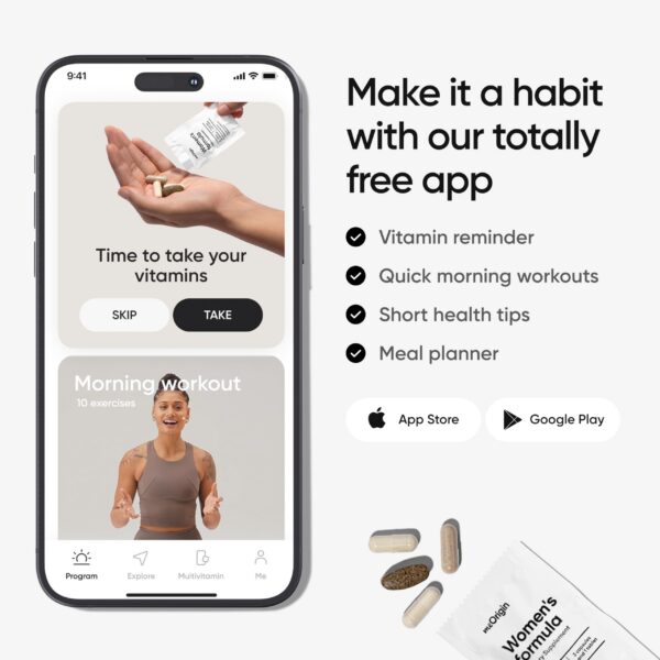 Version 1.0.0 Multivitaminas meOrigin para salud de mujer cápsulas