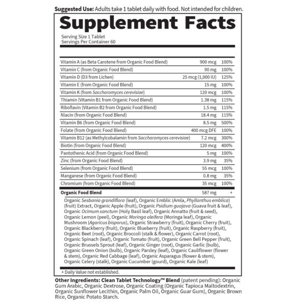 Multivitamínico diario para hombres con vitamina D3 y B12