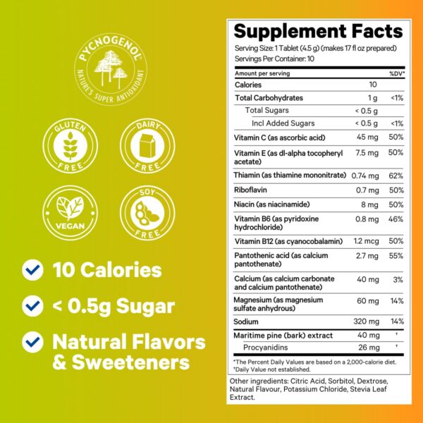 Multivitamínico efervescente 1ABOVE para viajes