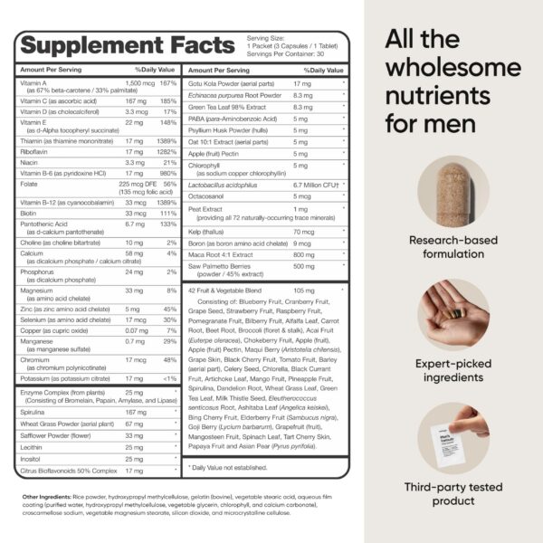 Version 1.0.0 Multivitamínico para energía y bienestar masculino
