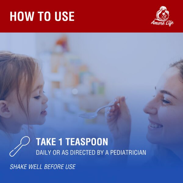 Multivitamínico líquido Amore Life sabor cereza para niños