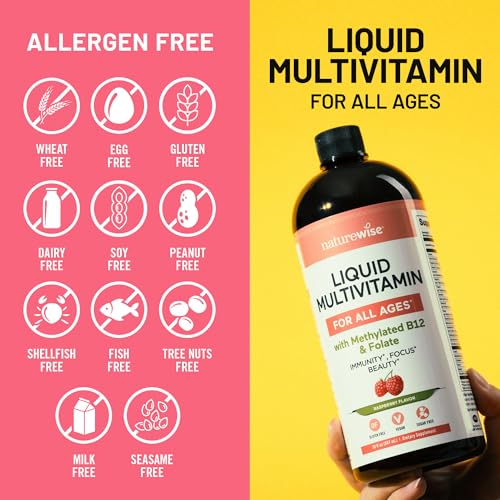 Version 1.0.0 Multivitaminico liquido NatureWise suplemento vegano para inmunidad