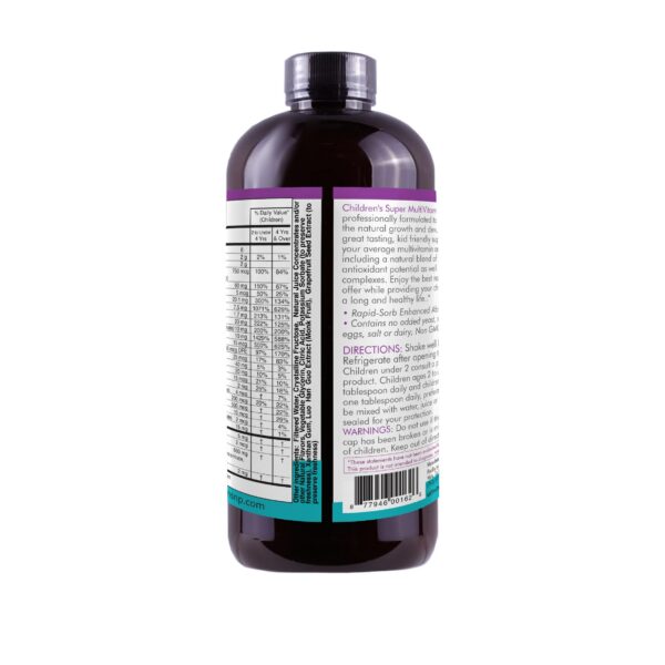 Multivitamínico líquido para niños con sabor agradable y fácil uso