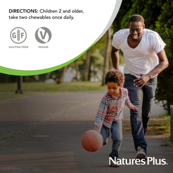 Multivitamínico masticable Natures Plus Animal Parade sabor natural niños