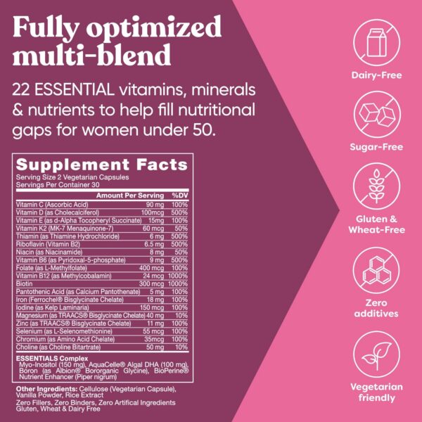 Multivitamínico mujeres Next Gen Eu Natural vista frontal