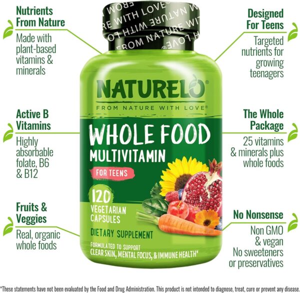 Version 1.0.0 Multivitamínico Naturelo vegano para adolescentes con minerales naturales