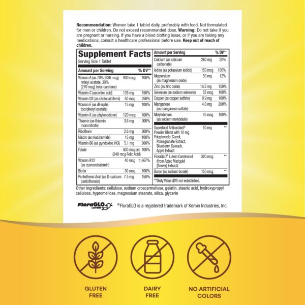 Multivitamínico Nature's Way Alive! soporte para mujer 50+ tabletas