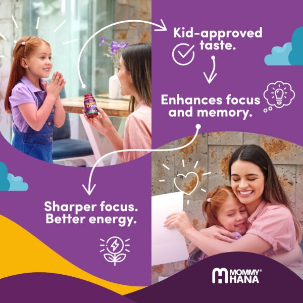 Multivitamínico para niños con vitaminas C, moringa y ginkgo biloba