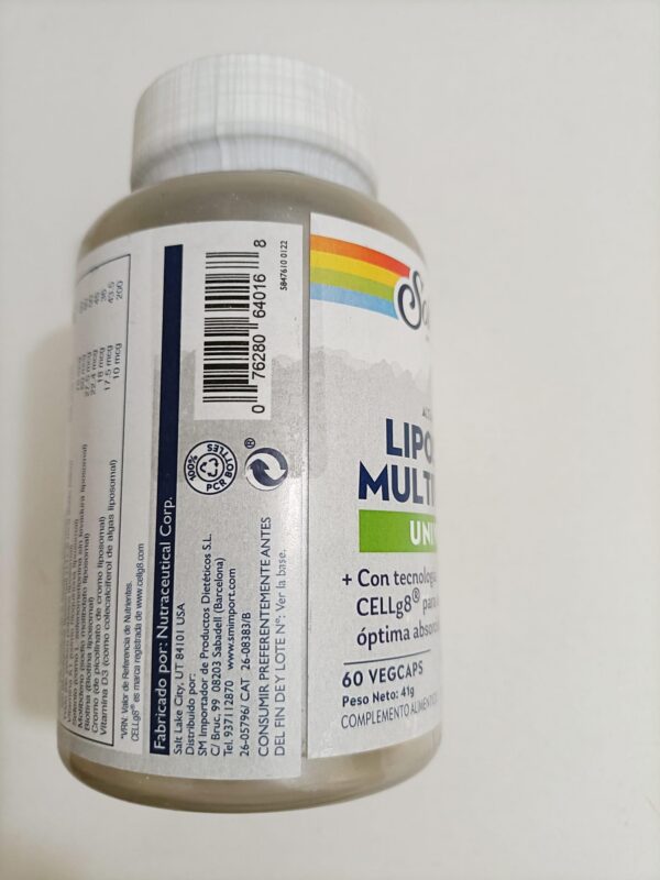 Version 1.0.0 Multivitaminico SOLARAY para hombres y mujeres 30 dosis 60 cápsulas vegetales