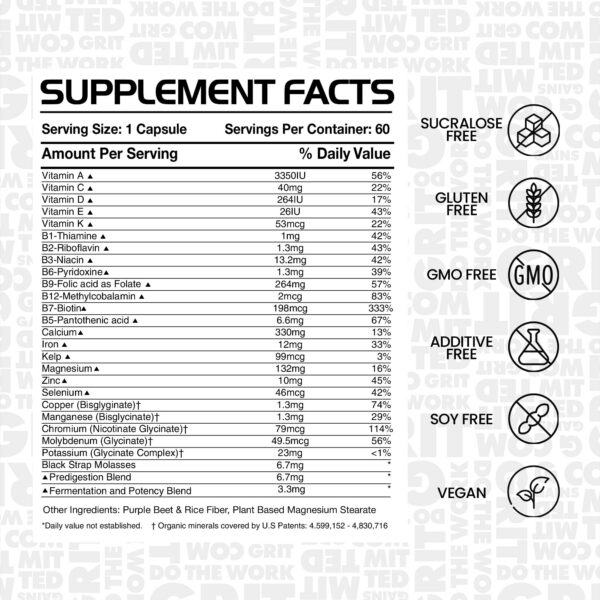 Multivitamínico Square 1 para salud y rendimiento