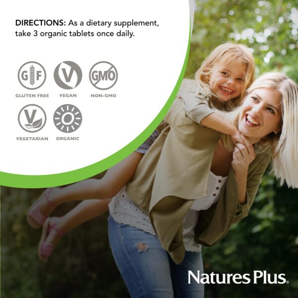 Multivitamínico vegano ingredientes botánicos para la salud femenina Natures Plus