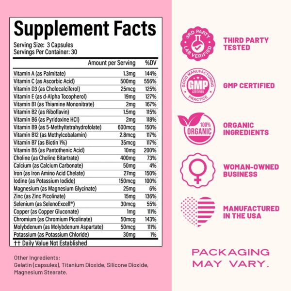Multivitamínico VITA-PCOS para síntomas de SOP y embarazo