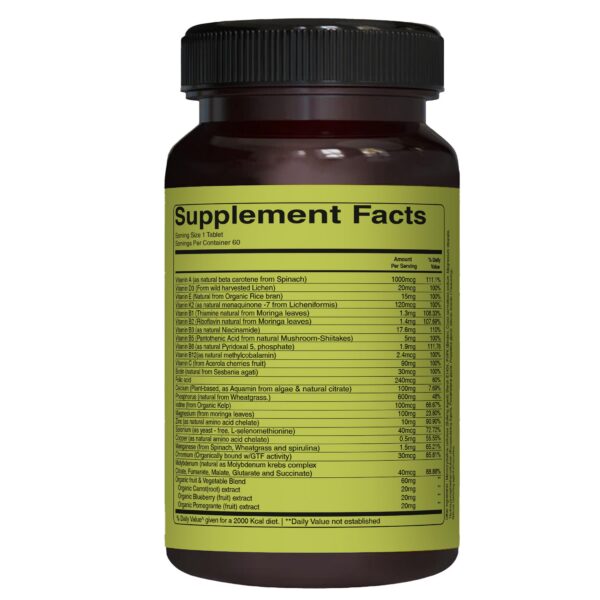 Multivitamínico Whole Food Pure Nutrition lado envase hombres