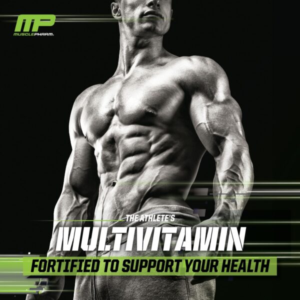 Embalaje lateral Muscle Pharm Essentials Multi-V+ multivitamínico