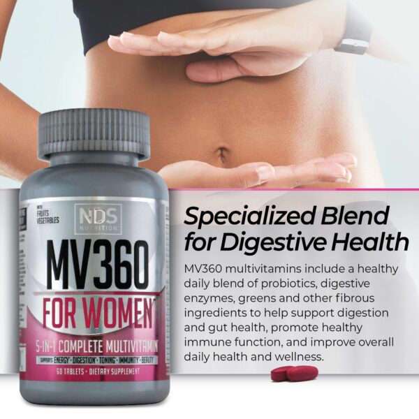 Vista lateral del envase MV360 For Women