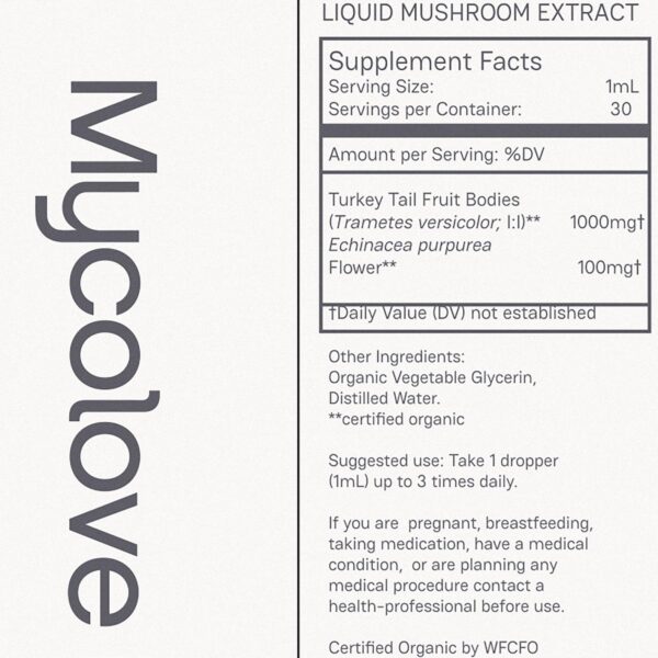 Apoyo respiratorio con tintura orgánica Mycolove Farm