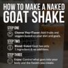 Porciones del envase Naked Goat