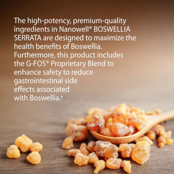 Suplemento Boswellia Serrata 98% ácido boswélico NANOWELL paquete