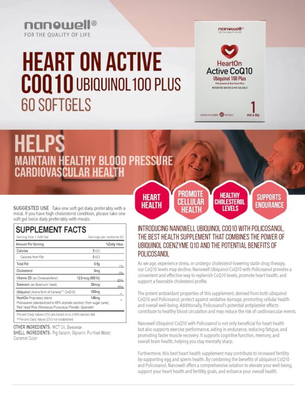 Version 1.0.0 Ingredientes Nanowell CoQ10 ubiquinol Kaneka