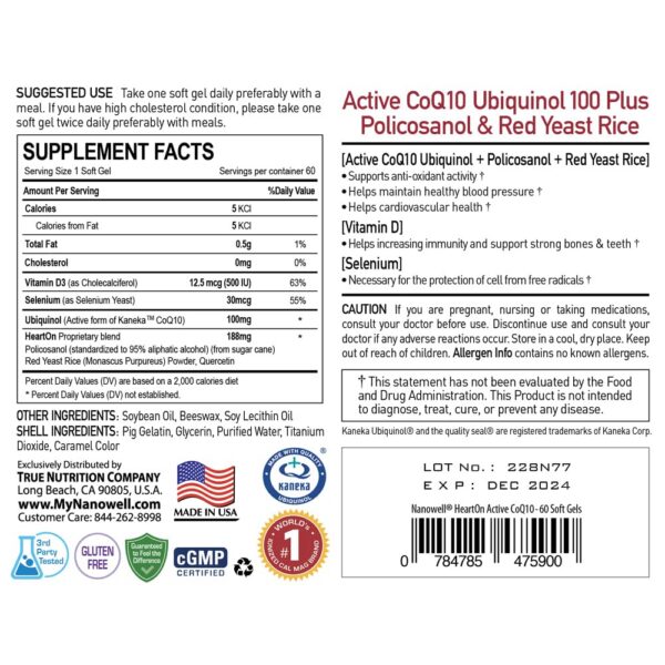 Version 1.0.0 Uso diario Nanowell CoQ10 ubiquinol
