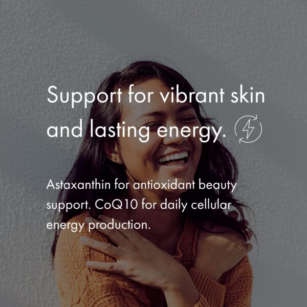 Frasco NAOMI Astaxantina CoQ10 vista lateral