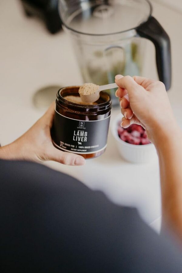 Frasco de vidrio con tapa