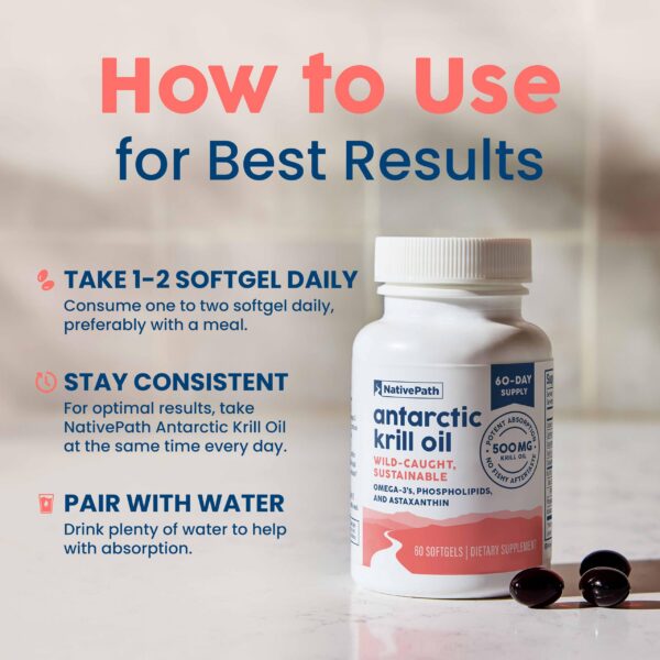 Version 1.0.0 Frasco de krill oil con etiqueta