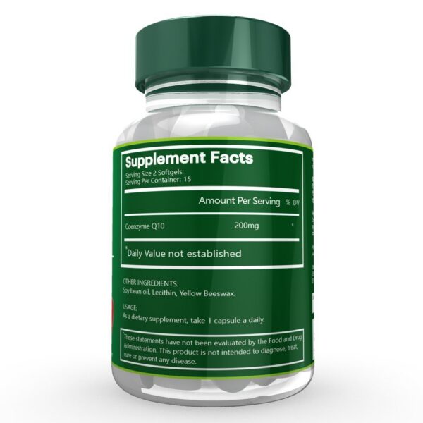 Frasco de CoQ10 en estante