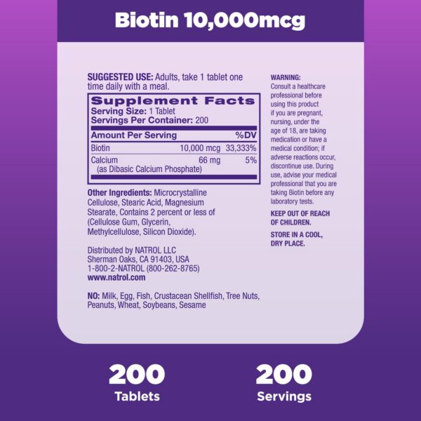 Natrol Biotina cápsulas y envase