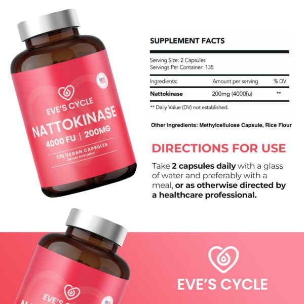 Cápsulas nattokinase en primer plano
