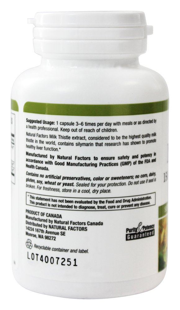 Natural Factors suplemento para función saludable del hígado