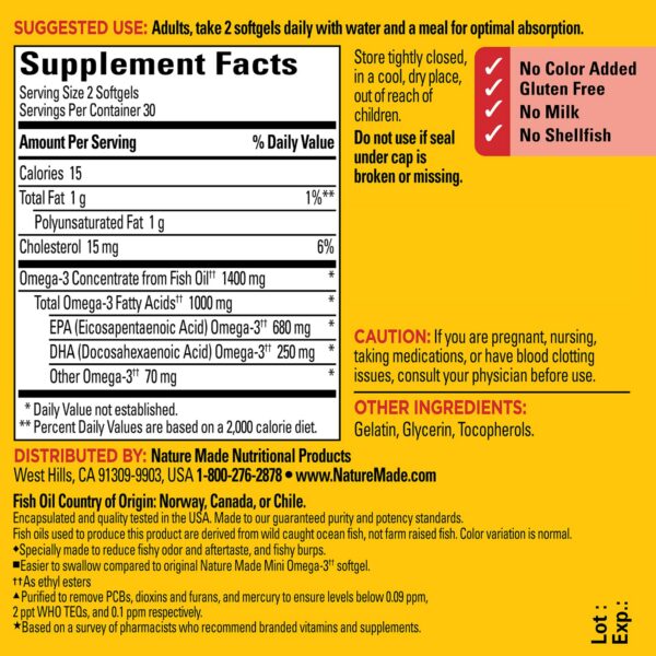 Version 1.0.0 Frasco de Nature Made Omega-3 Burp Less