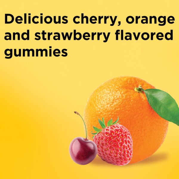 Panel de ingredientes de las gomitas Calcium+D3