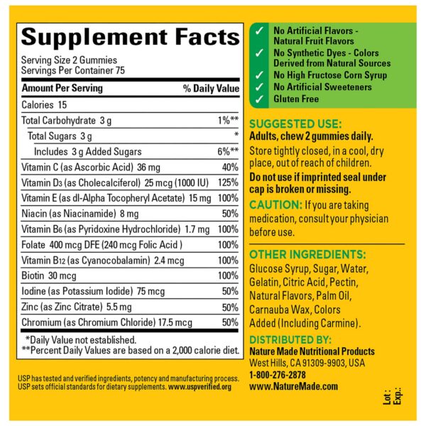 Calcio y minerales en gomitas
