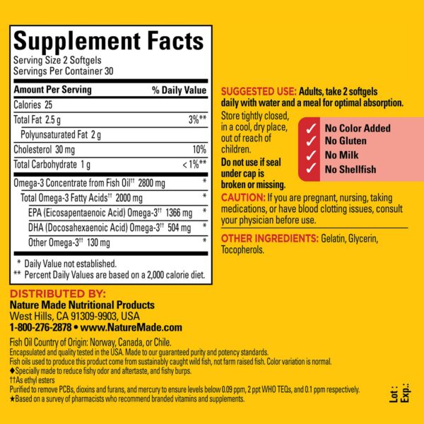 Descripción de Omega-3 Nature Made