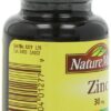 Tabla nutricional zinc Nature Made 30 mg
