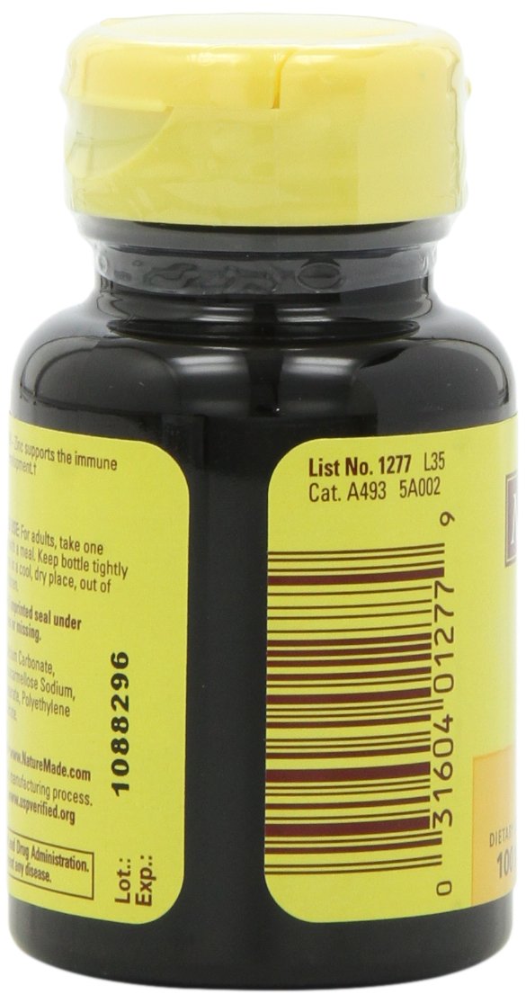 Detalle de tabletas zinc 30 mg