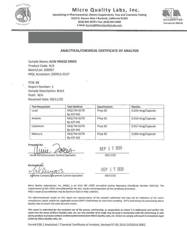 Envase en estante local