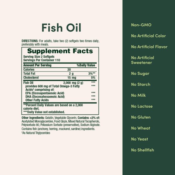 Nature's Bounty omega-3 y omega-6 cápsulas